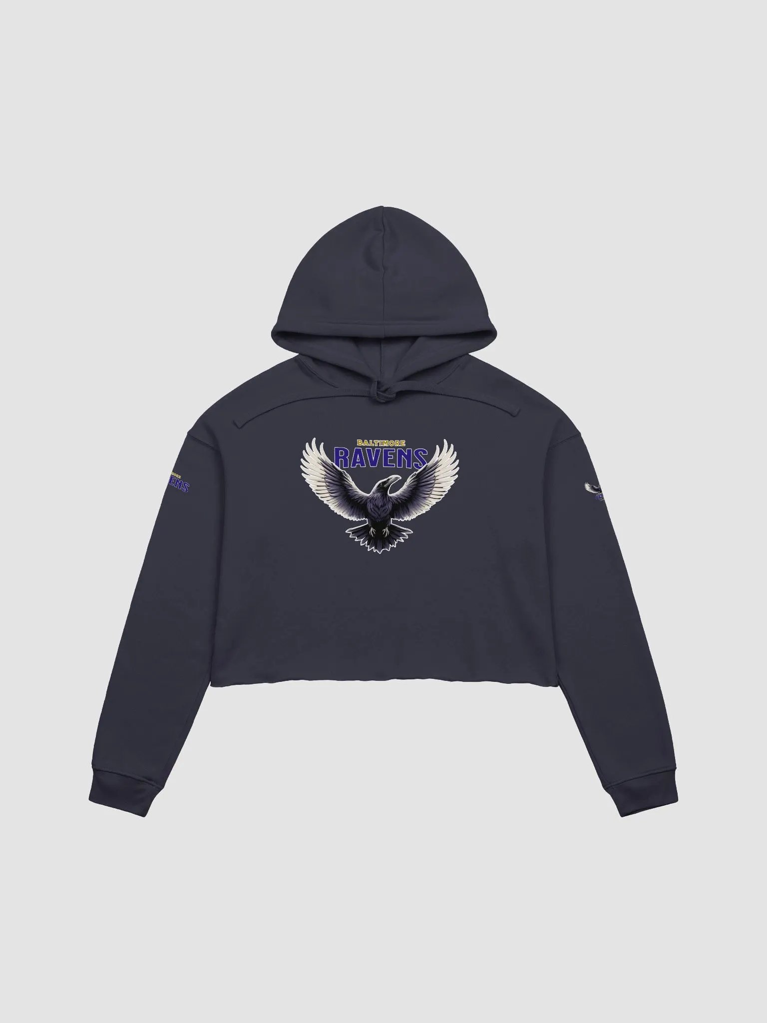 Lady's Fierce Ravens Fleece Crop Hoodie | Baltimore Ravens | NFL Home Locker | NFL Home Locker product image (2)