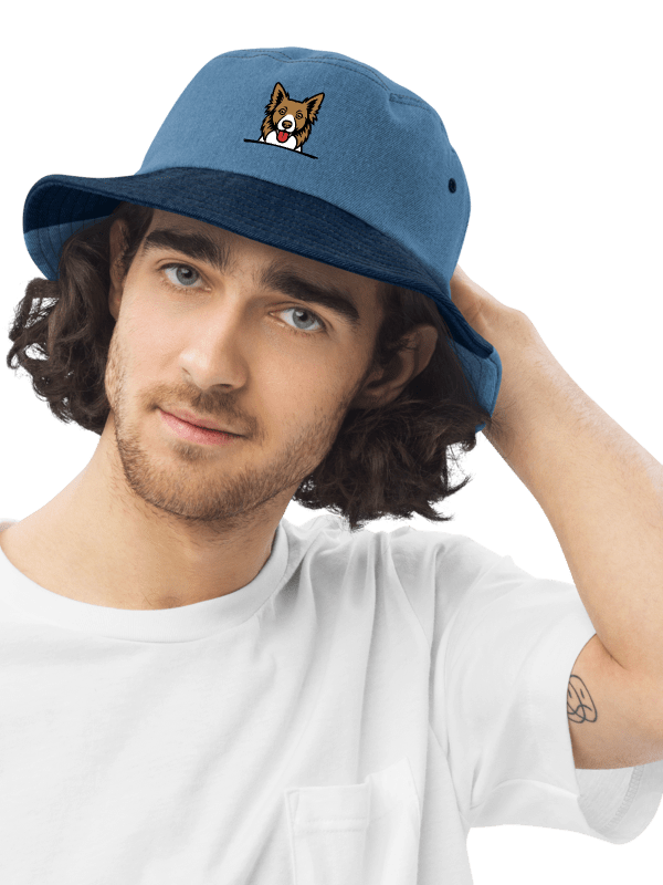 YOUR BORDER COLLIE! / BUCKET HAT WITH PERSONALIZED NAME / / EMBROIDERED product image (3)
