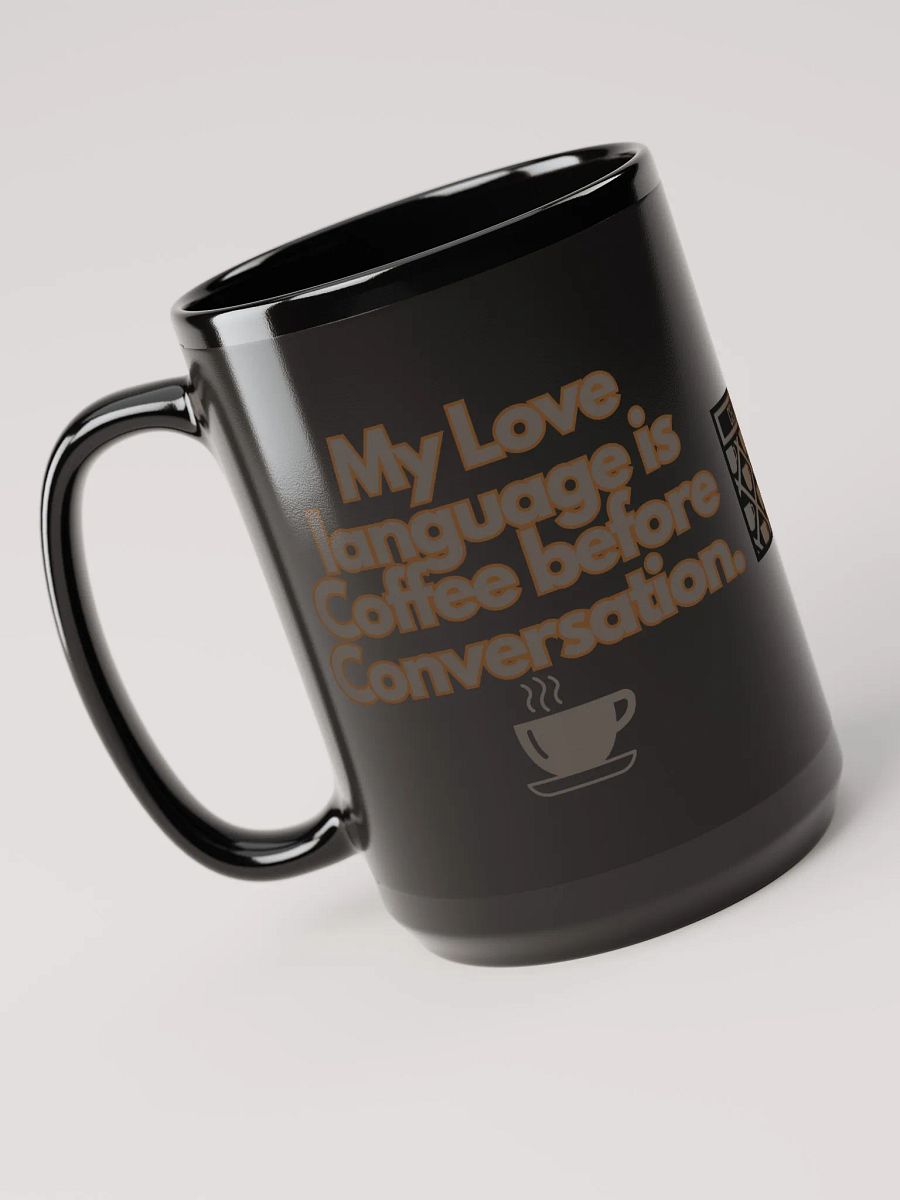 Cellar 8T Coffee - Love Language - Gloss Black Mug product image (3)