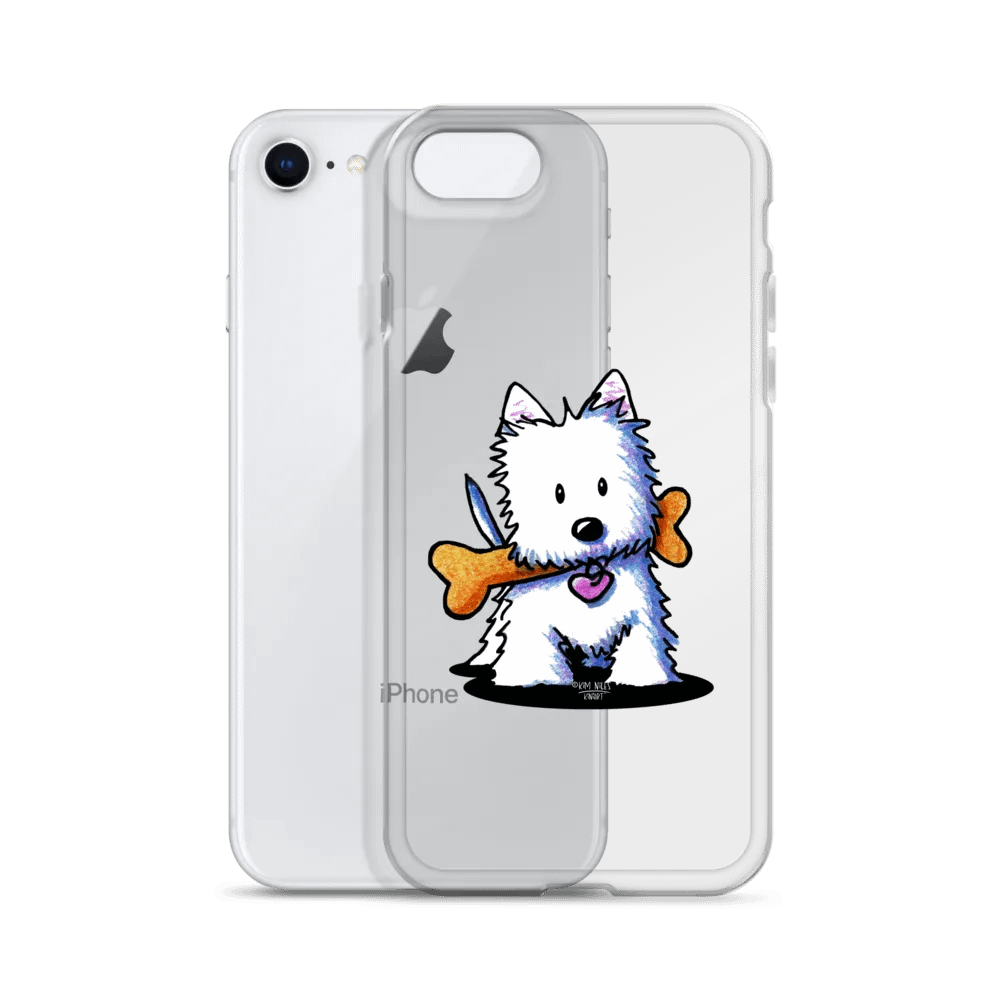 Westie Dog with Bone White Dog iPhone® Clear Case product image (2)