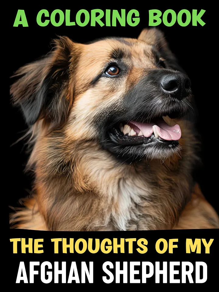 The Thoughts of My Afghan Shepherd: A Coloring Book product image (1)