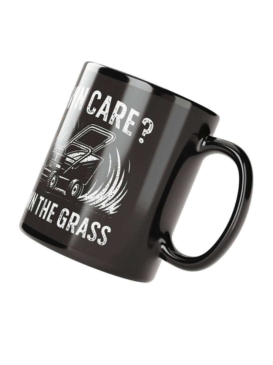 Funny Dad Lawn Care – “I Own The Grass” Retro Coffee Mug product image (4)