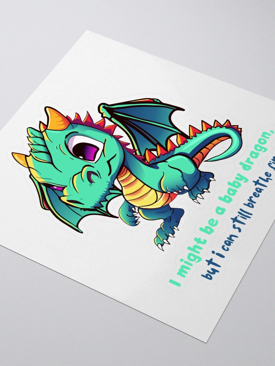Fire-Breathing Baby Dragon Kiss Cut Stickers product image (3)
