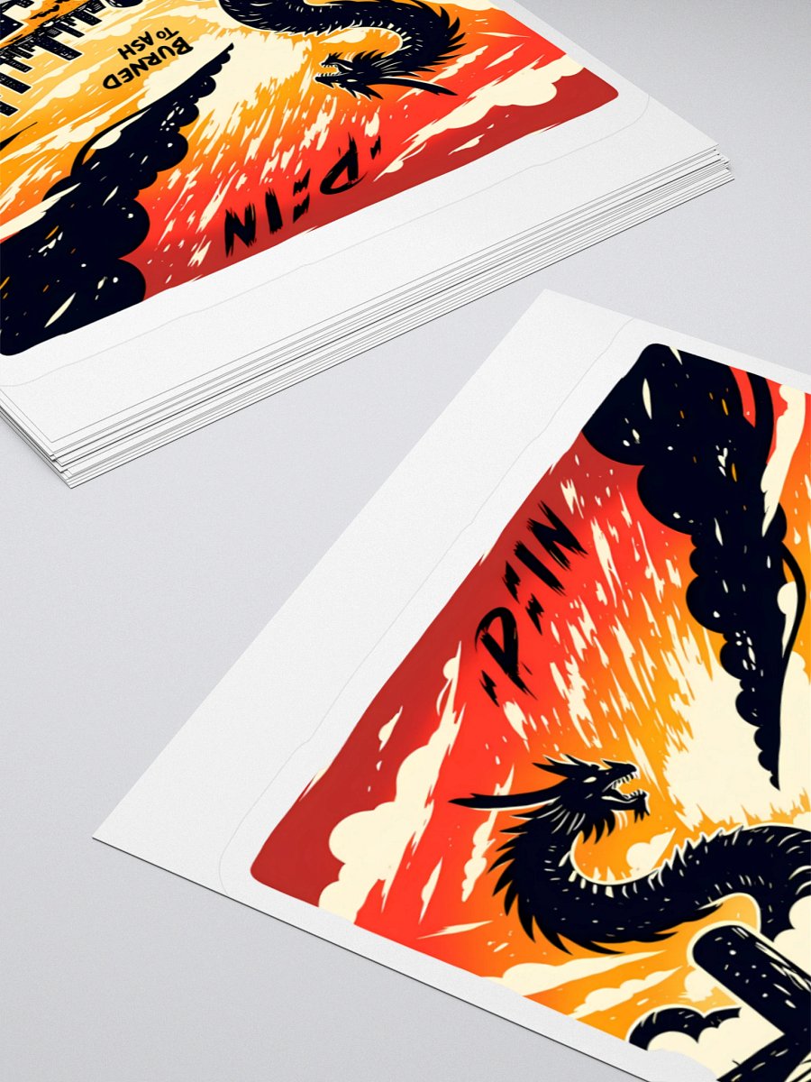 Apocalyptic Dragon Art: Burned to Ash Sticker product image (10)