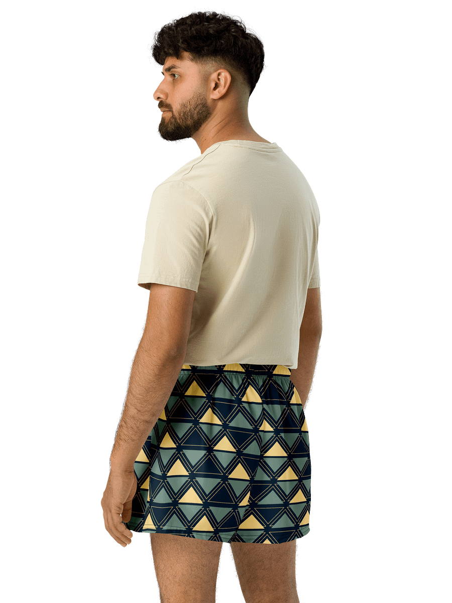 Triangulated Night Geometric All Over Print Athletic Short Shorts product image (6)
