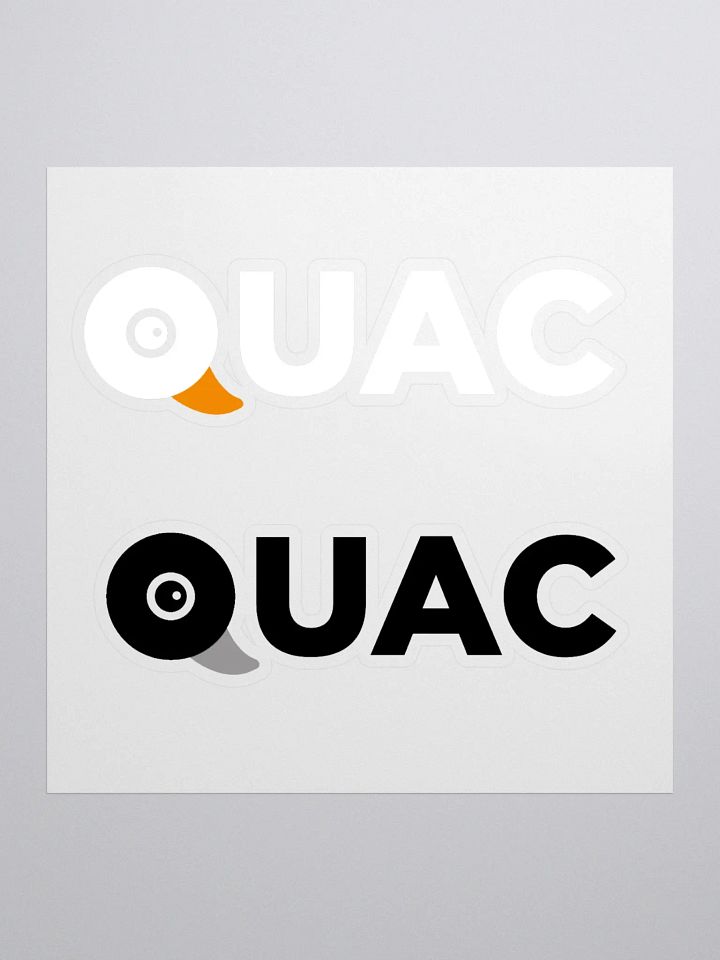 White & Black QUAC Stickers product image (1)