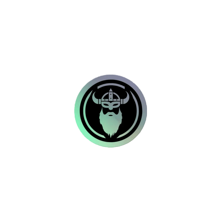 Viking Head Holographic Sticker product image (2)