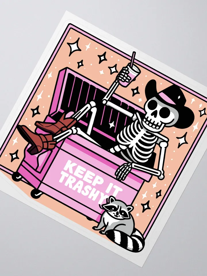 Keep It Trashy Sticker (Peach/Pink) product image (2)