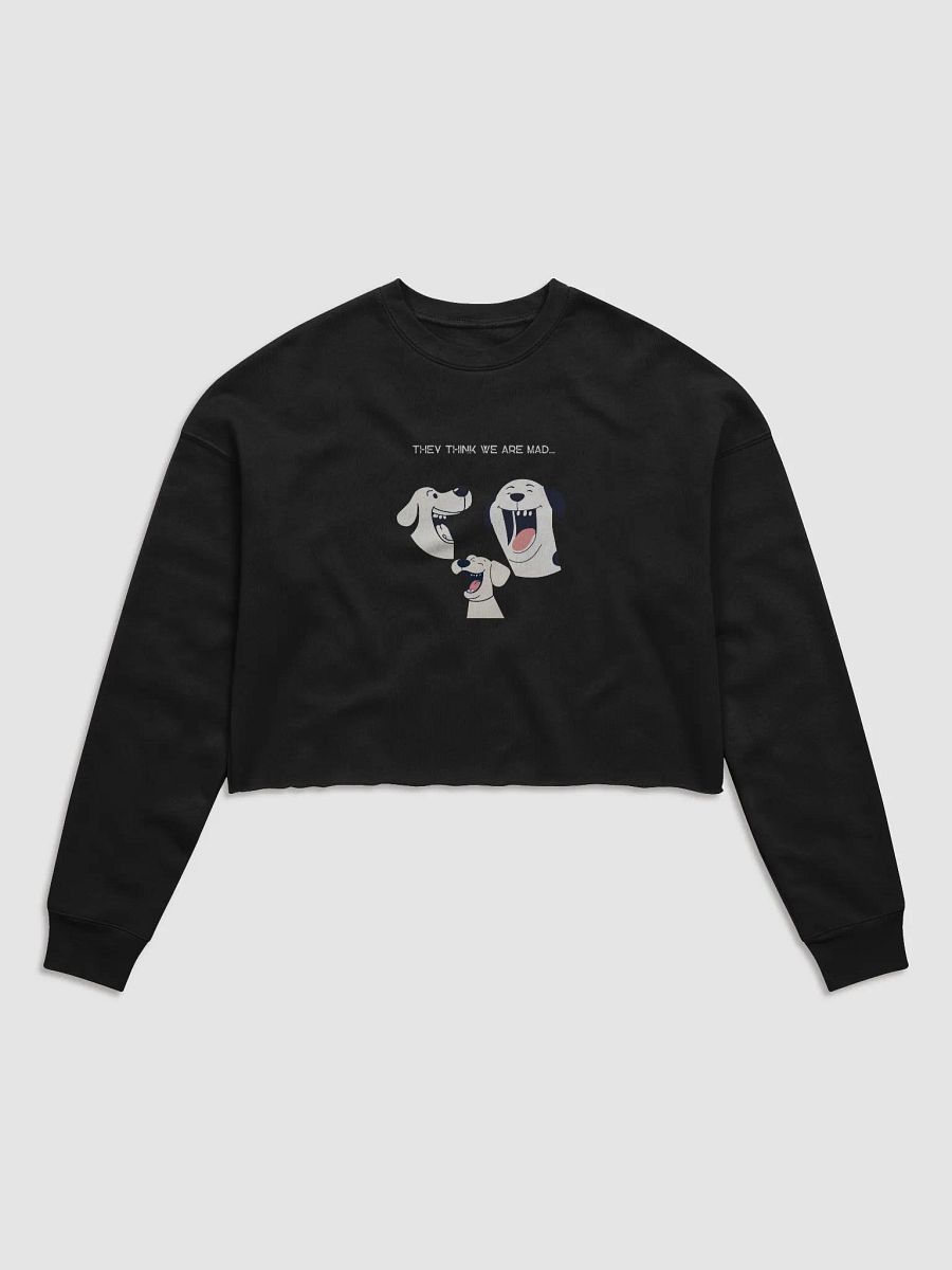 Joyful Pup Trio Women's Fleece Crop Sweatshirt product image (1)