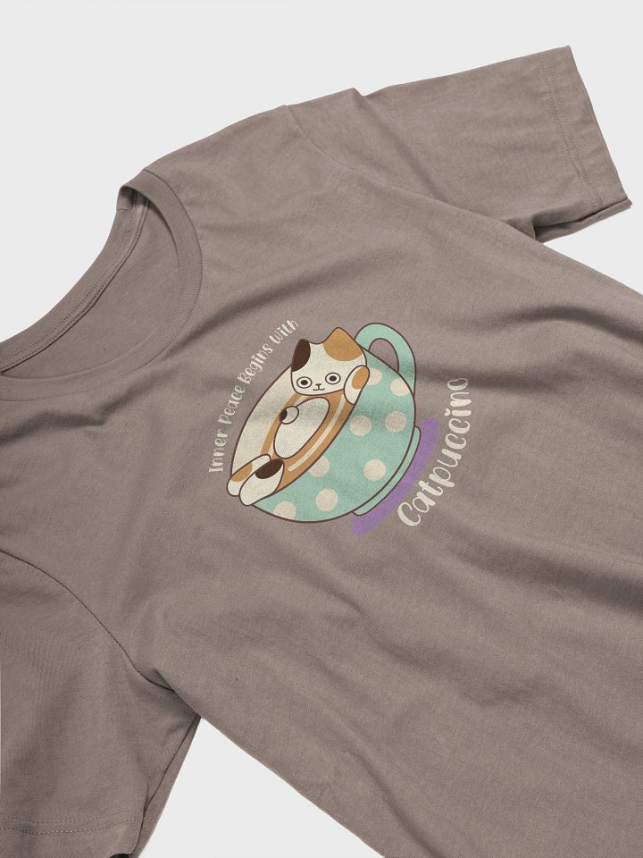 Catpuccino Cat - Unisex Adult Super Soft Lightweight T-shirt product image (2)