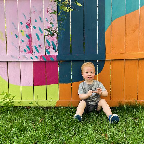 Another fun summer mural project has been my own fence. 

I’m “collaborating” with my kids on it whether I like it or not 😆 b...