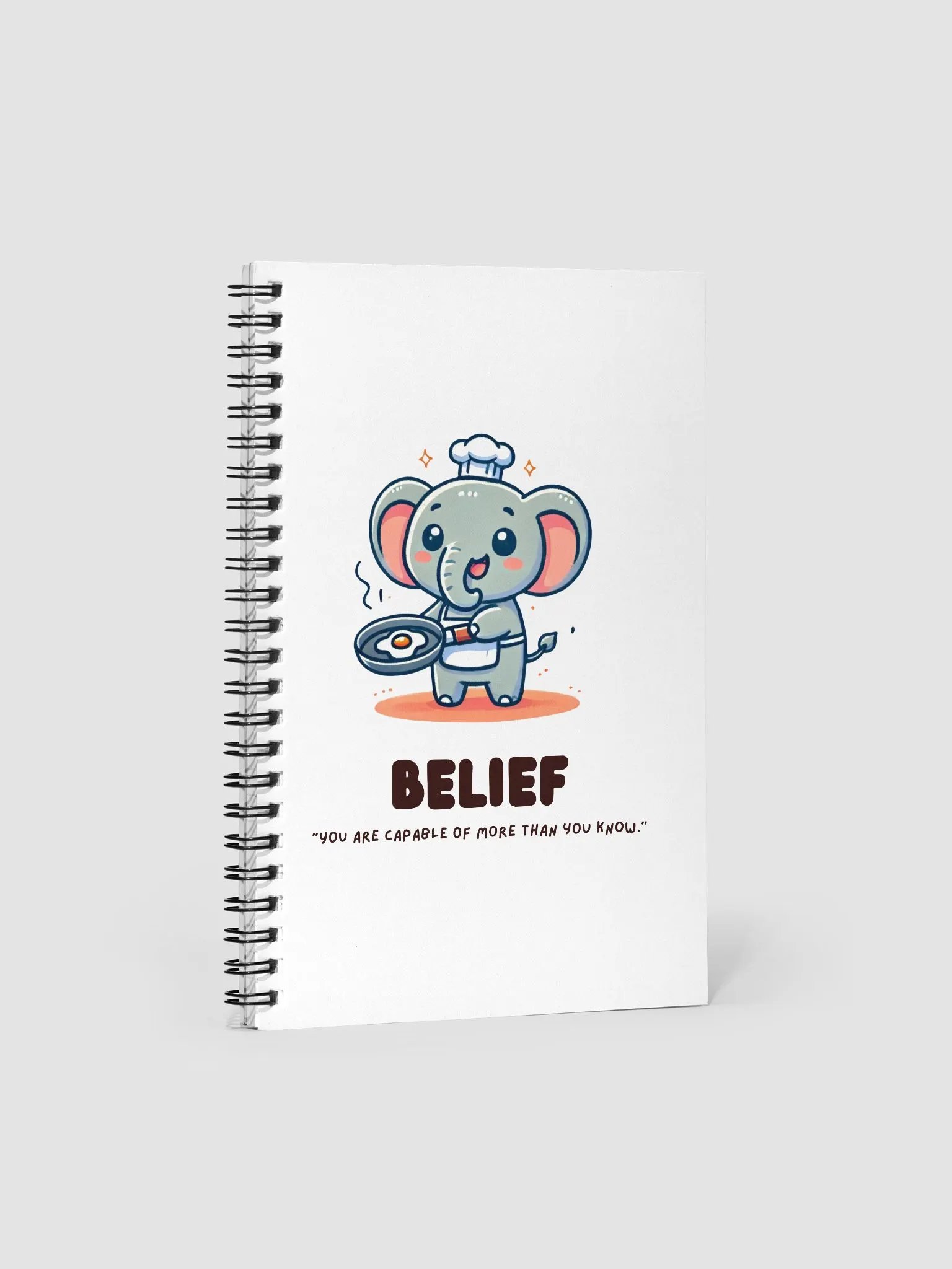 Belief Chef Elephant Spiral Notebook product image (1)