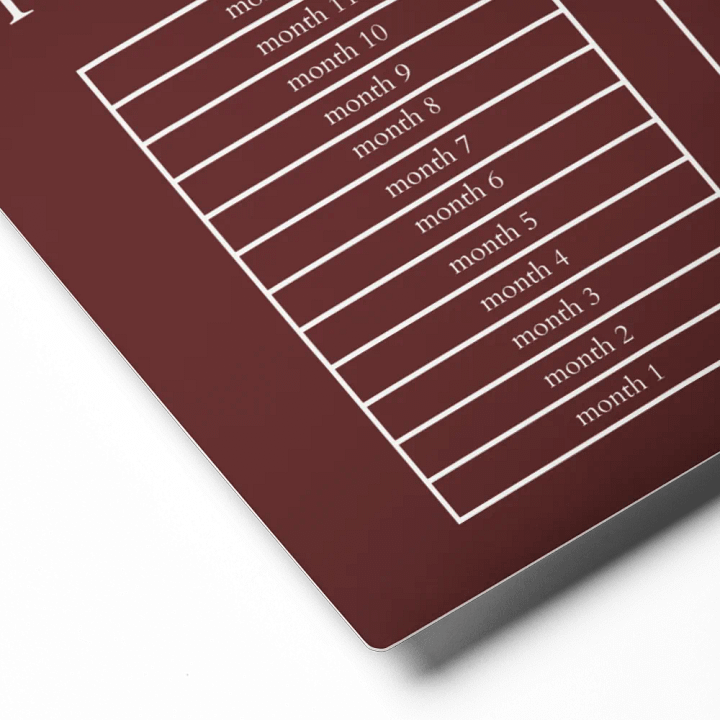 HIGHFALUTIN ANNUAL RENT TRACKER (white design 15) product image (2)
