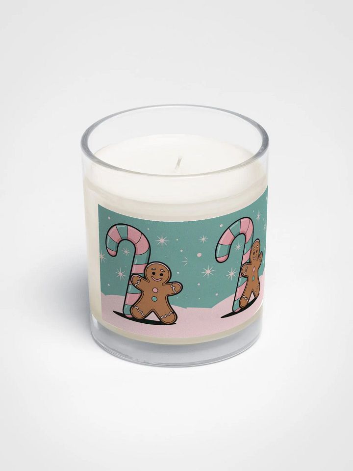 Festive Candy Cane and Gingerbread Man Soy Wax Candle product image (2)