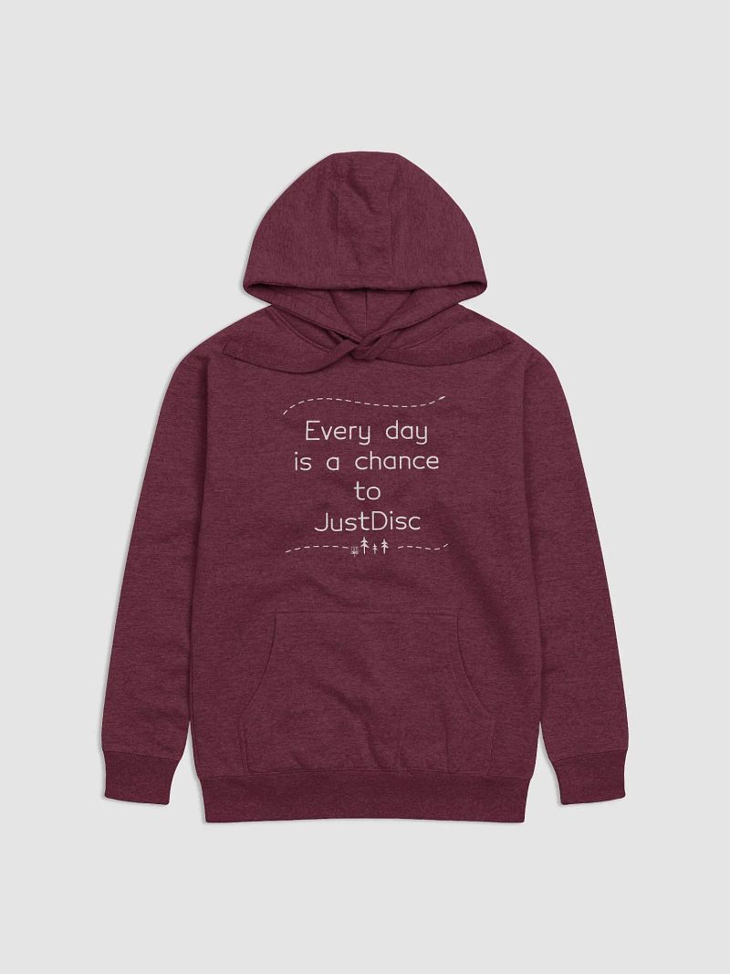 JustDisc Every Day - Cotton Heritage Unisex Premium Hoodie (White Logo)