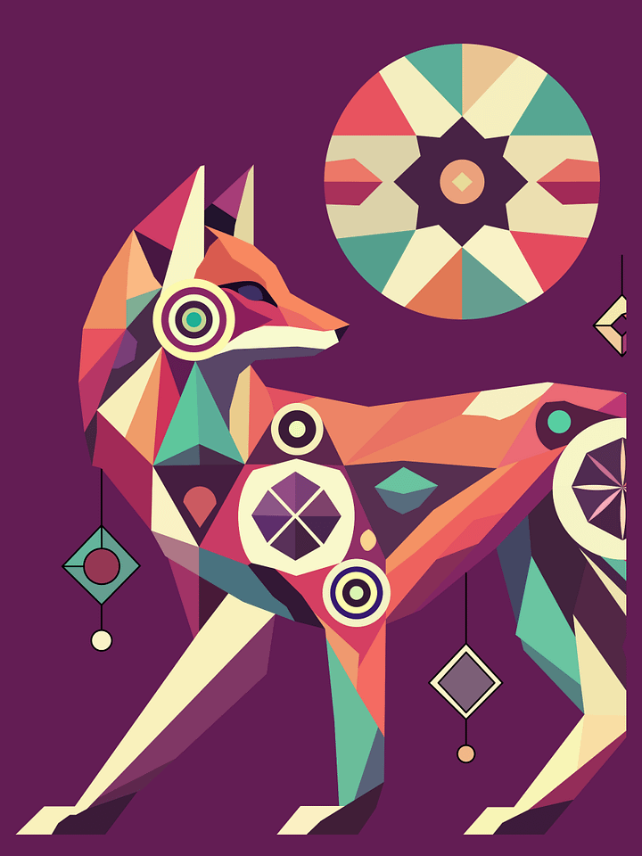 Free Geometric Fox PNG Art - Transparent Background, Low Poly Animal Illustration product image (1)