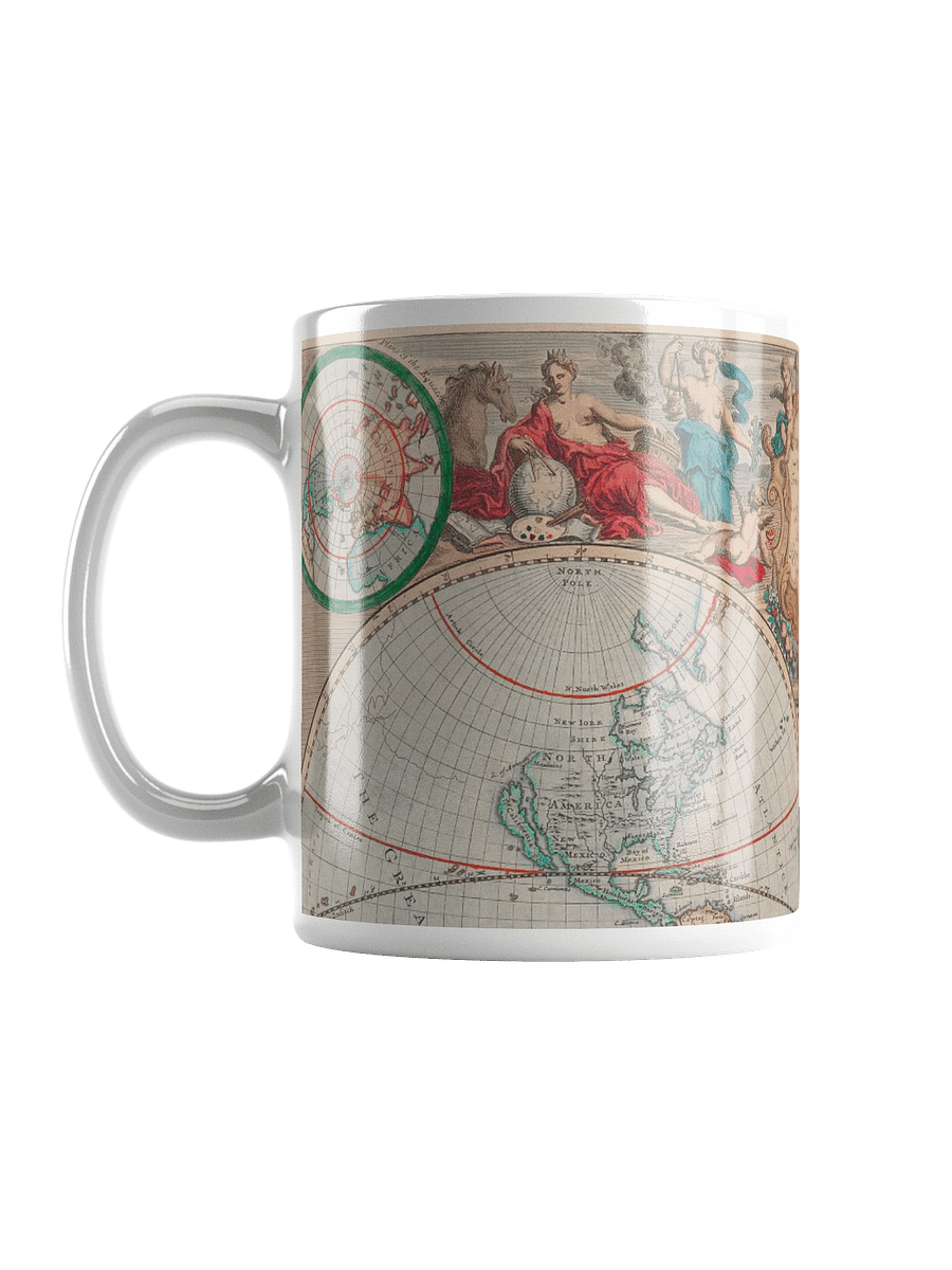 Antique World Map White Glossy Mug product image (6)