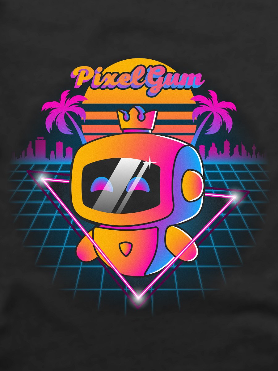 The Vindicator - 80s Brightwave - PixelGum Tee product image (1)