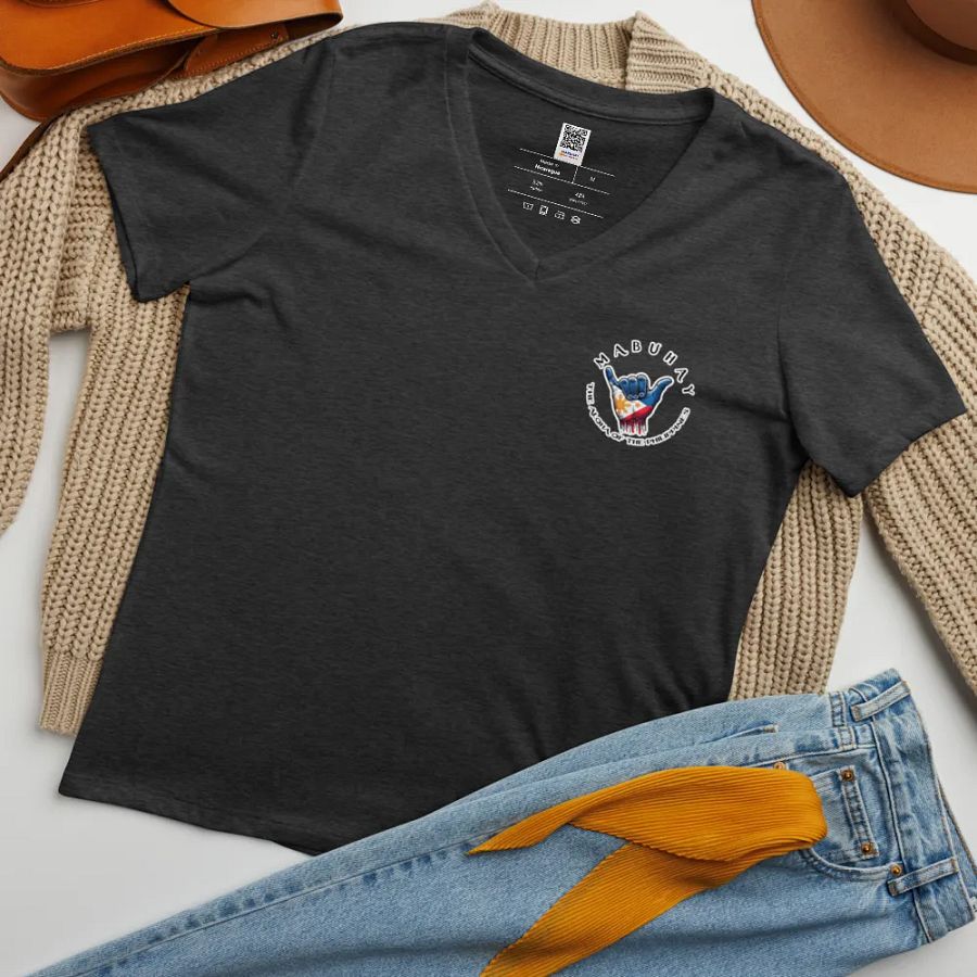 Women’s Relaxed V-Neck Tee - Mabuhay - The Aloha of the Philippines™