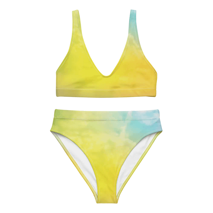 Blur cloud rainbow Design High Waisted Bikini - V9 product image (2)
