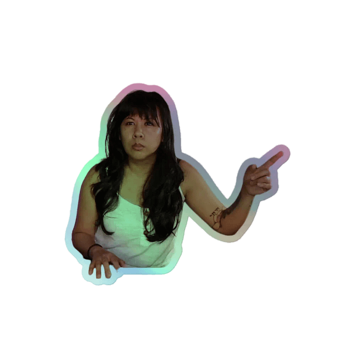 Missy Pointing holographic sticker product image (1)