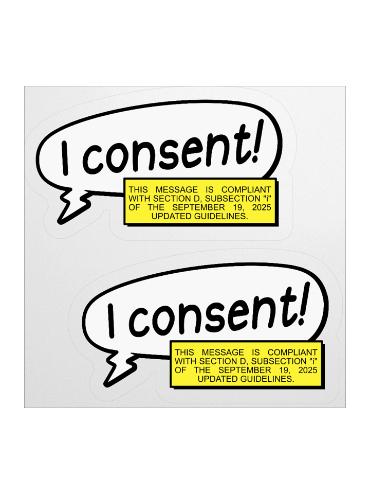 I consent! Legal Requirement product image (2)
