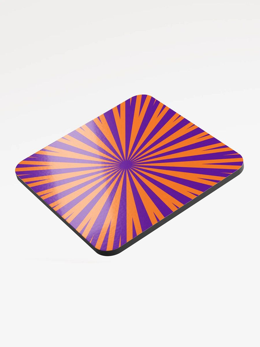 Twisted Circus Spirals Coaster, Orange Purple Halloween Home Decor product image (3)