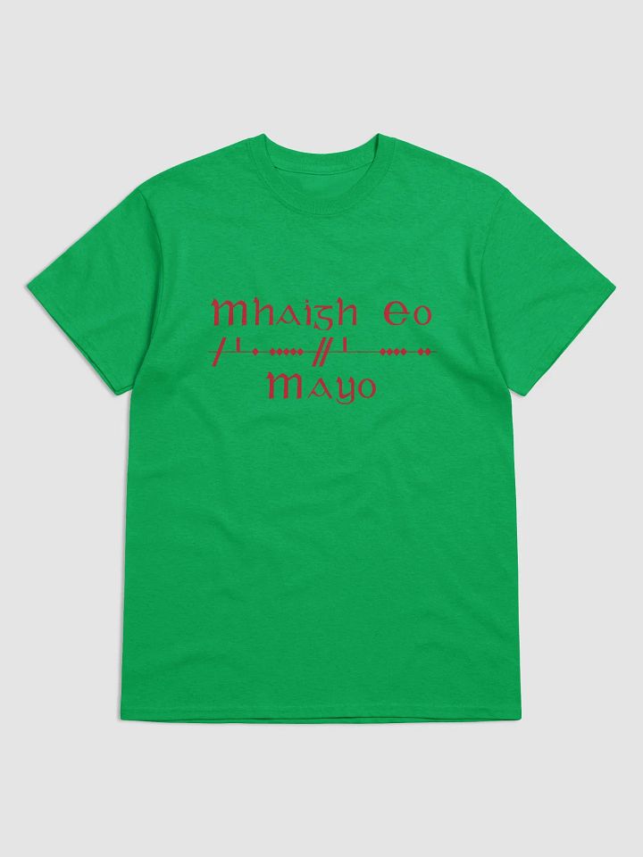 Mayo/Maigh Eo, Scholastic style Ogham Green printed T-shirt product image (1)