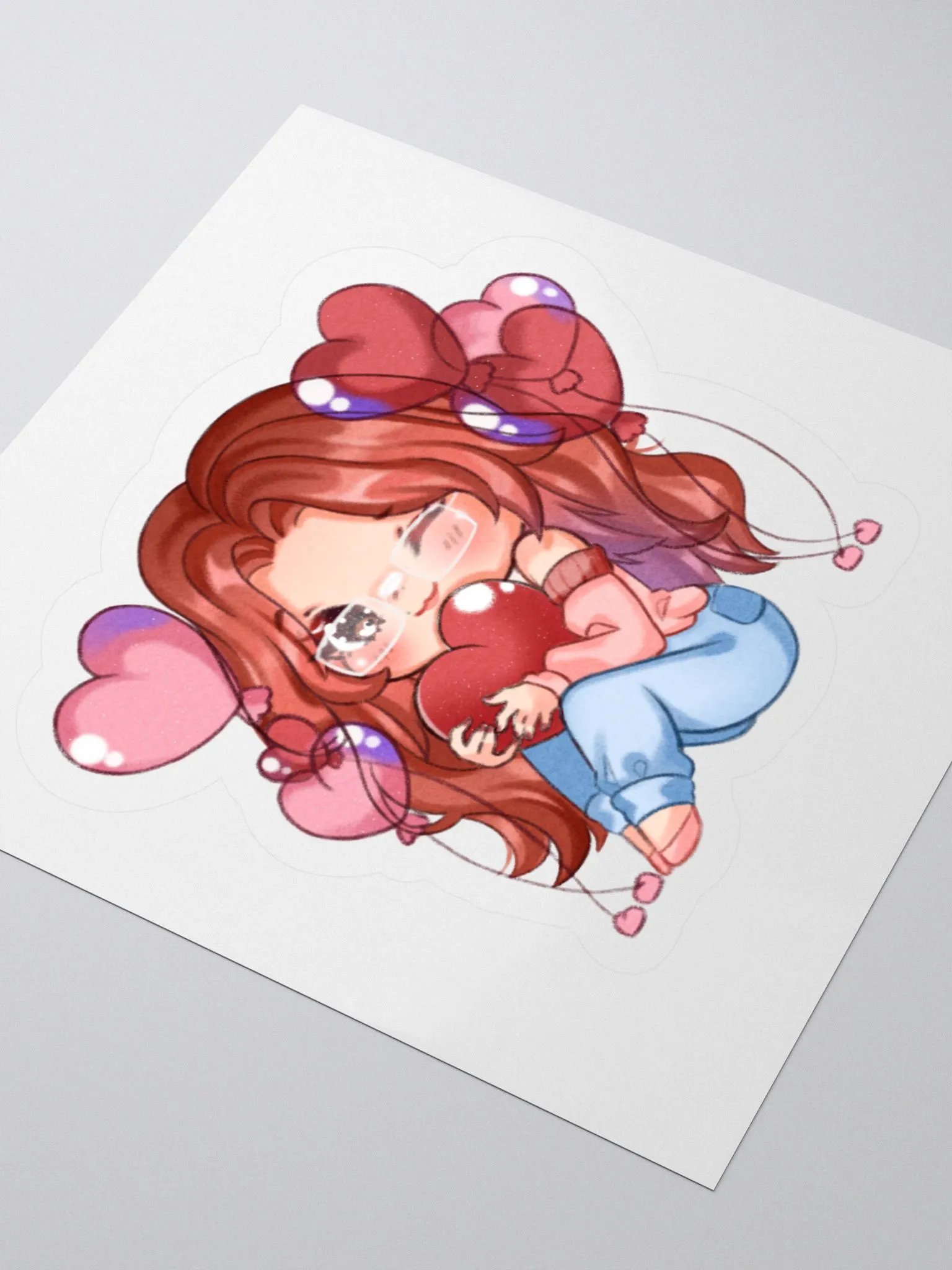 Lovely Lay with Hearts Sticker product image (3)