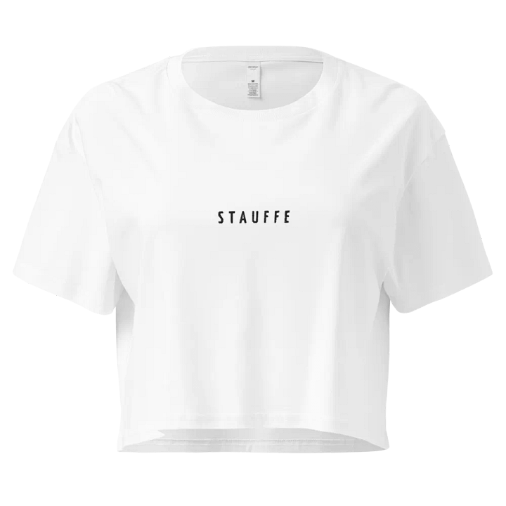 THE CLASSIC Embroidered White Cropped Tee product image (1)