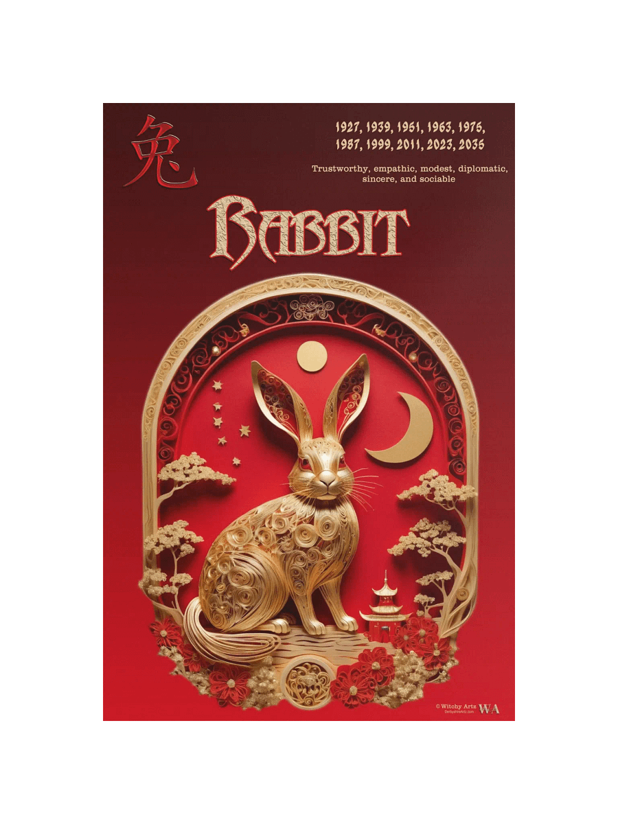 Chinese Zodiac Poster - RABBIT product image (11)