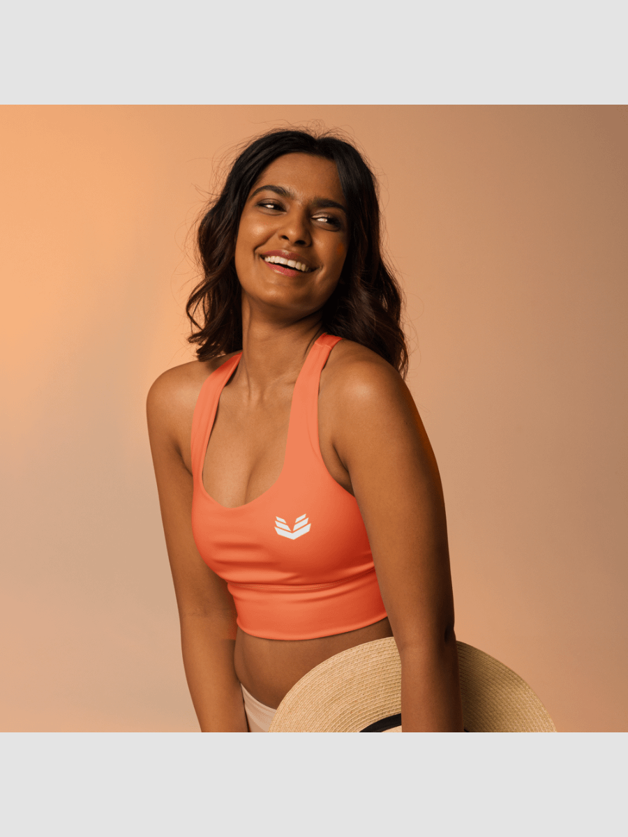 Longline Sports Bra - Coral Rush product image (7)