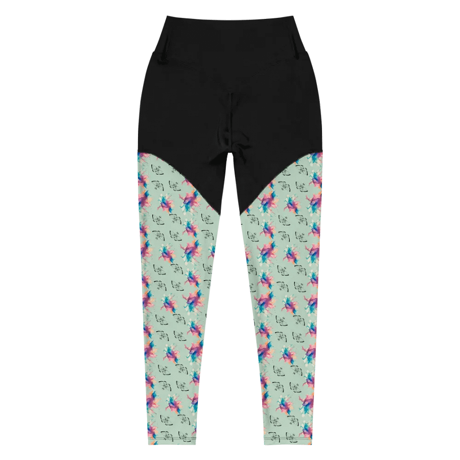 Colourful Watercolour Splash And Moth Design Leggings product image (9)