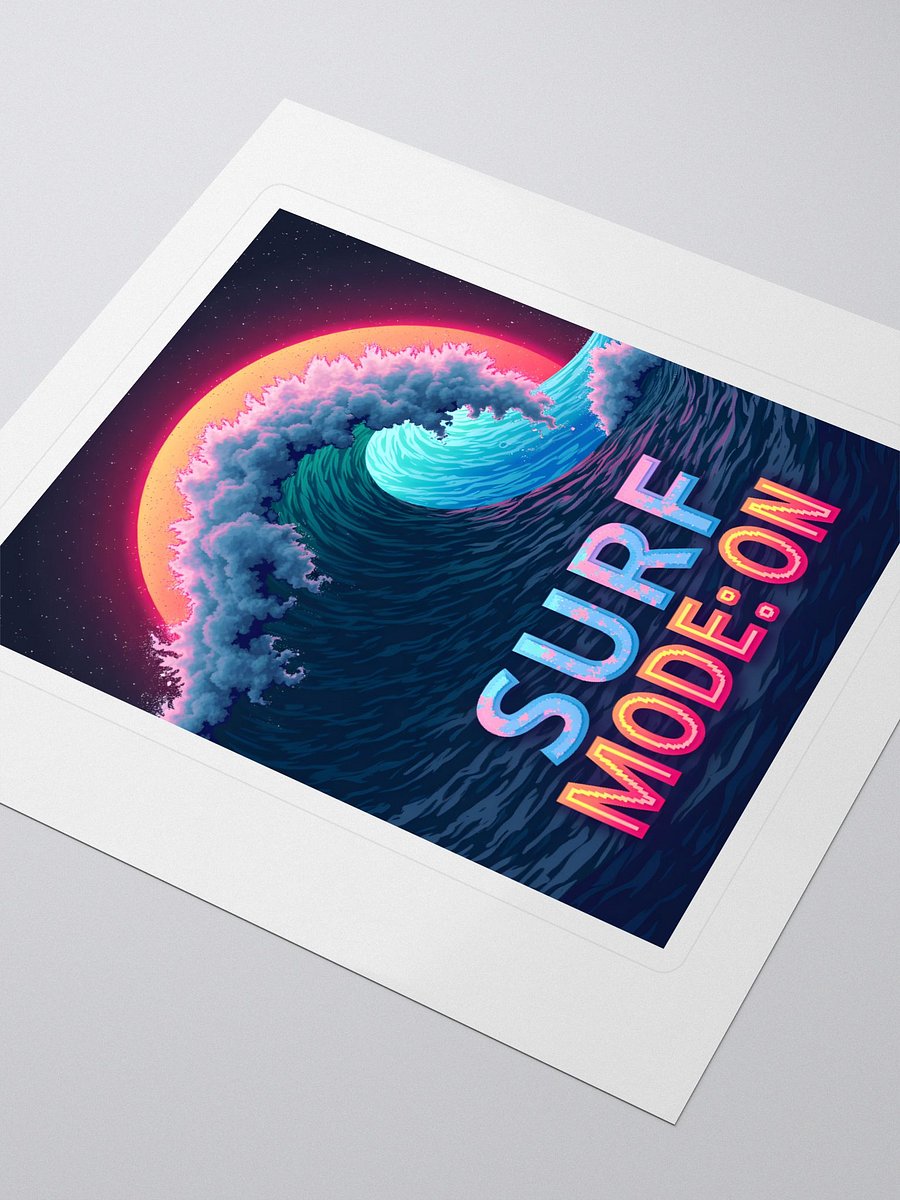 Sunset Surf Mode Kiss Cut Stickers product image (3)