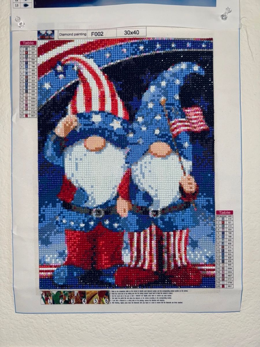4th of July Gnomes Full Drill Diamond Painting product image (1)