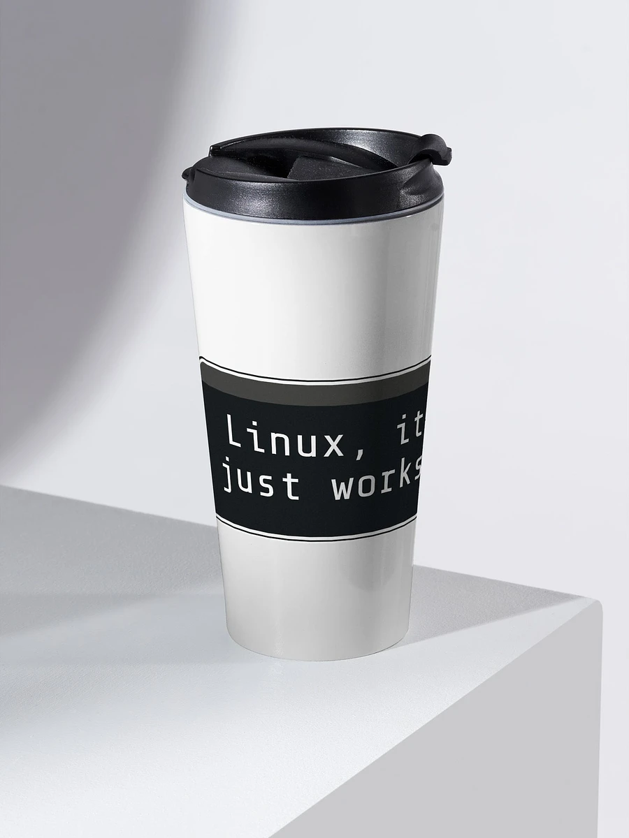 Linux it just works t-shirt - white outline