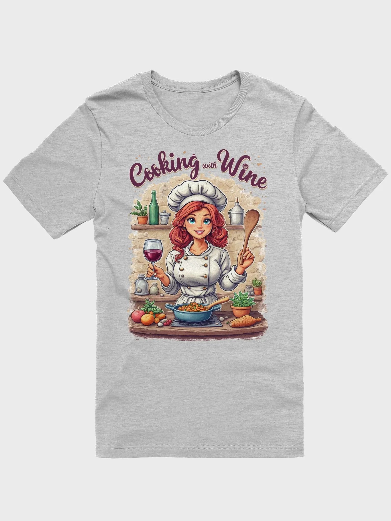 Cooking With Wine Chef Tee product image (7)