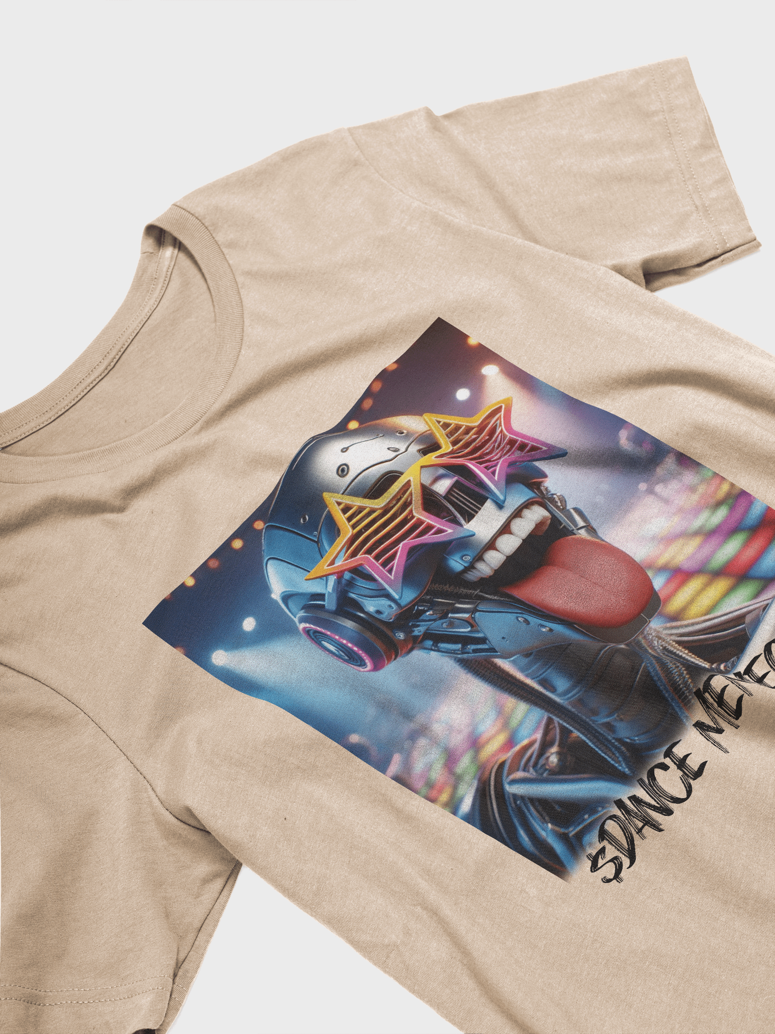 ROCKI ROBOT - DANCE MEMECOIN - PREMIUM TEE - TAN product image (6)