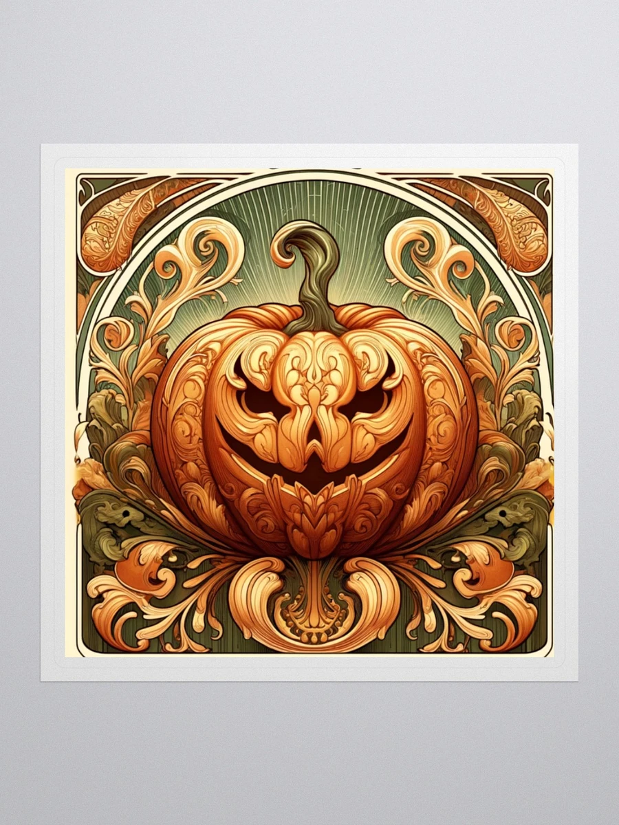 Carved Jack O' Lantern Vinyl Sticker – Spooky Halloween Decor product image (1)