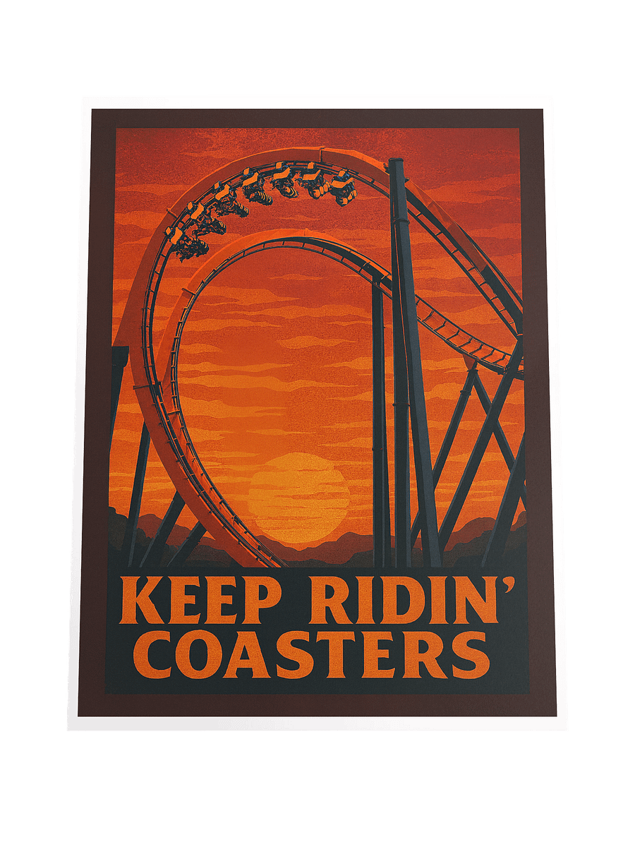 Keep Ridin' Coasters Cobra Roll 18x24" Poster product image (4)
