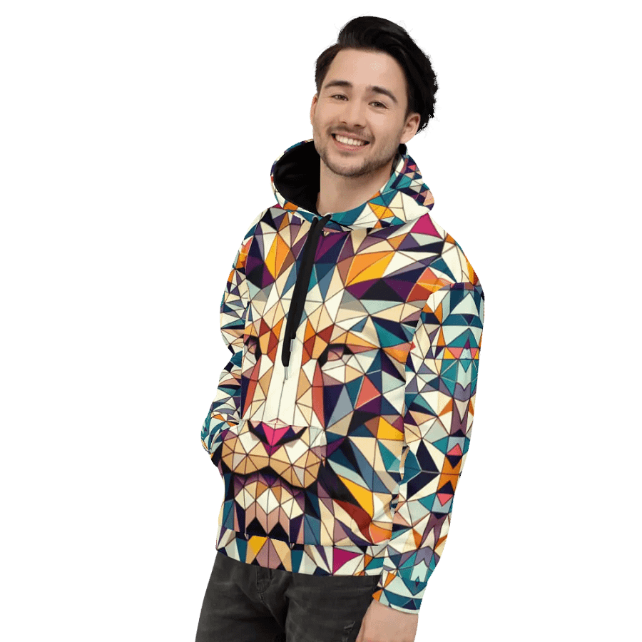 Vibrant Mosaic Leo Zodiac Lion Hoodie product image (9)