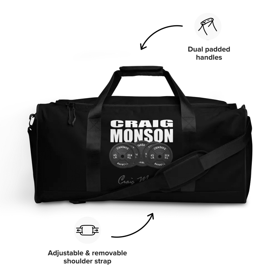 Craig Monson Barbell Signature Collection Black Gym Bag product image (12)