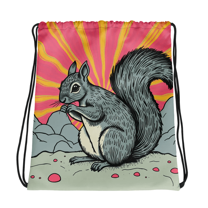 Radiant Ray Squirrel Drawstring Bag product image (1)