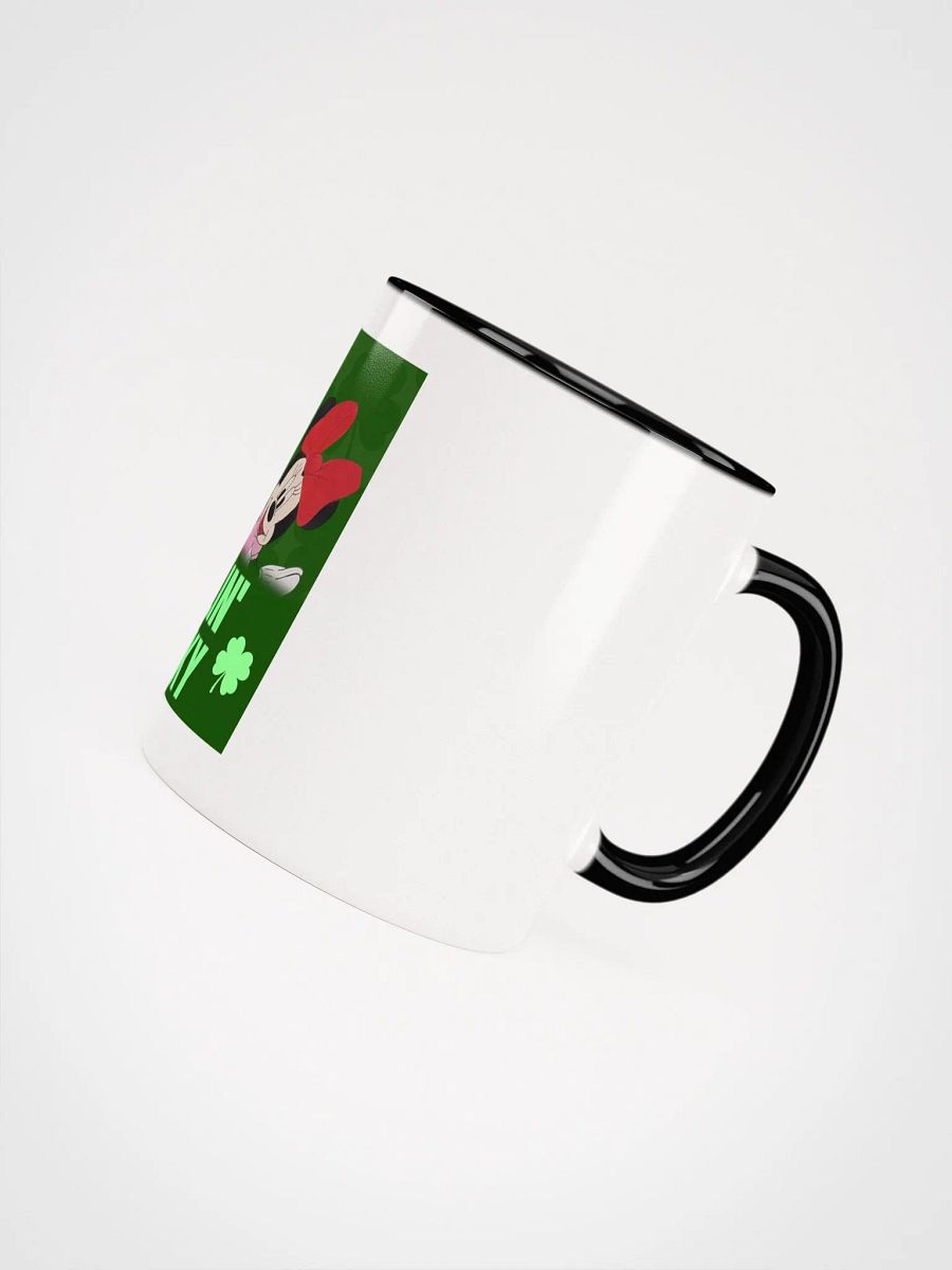 Mickey and Minnie mouse (art by Dina R.) green style - Ceramic Mug with Color Inside product image (28)