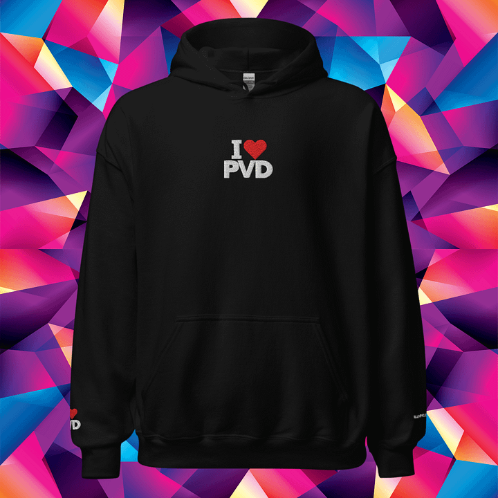 I LUV PVD Embroidered Hoodie (Black) product image (1)