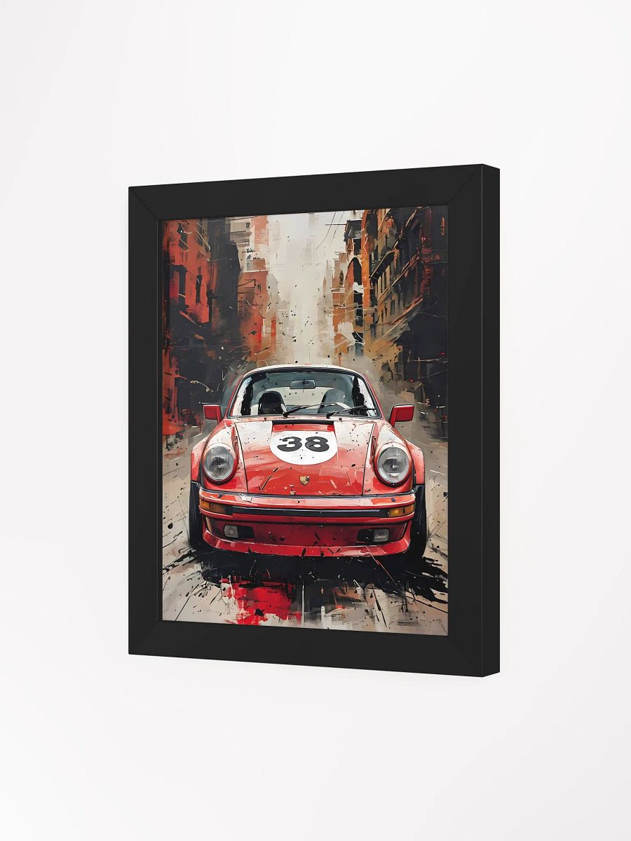 Dynamic Red Sports Car Splash-Paint Poster product image (4)