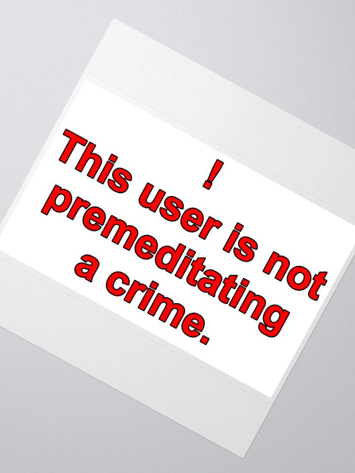 Premeditated Crime Sticker product image (5)