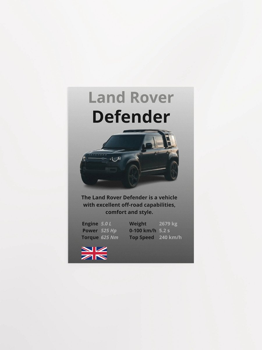 Land Rover Defender Wall Poster Without A Frame product image (1)