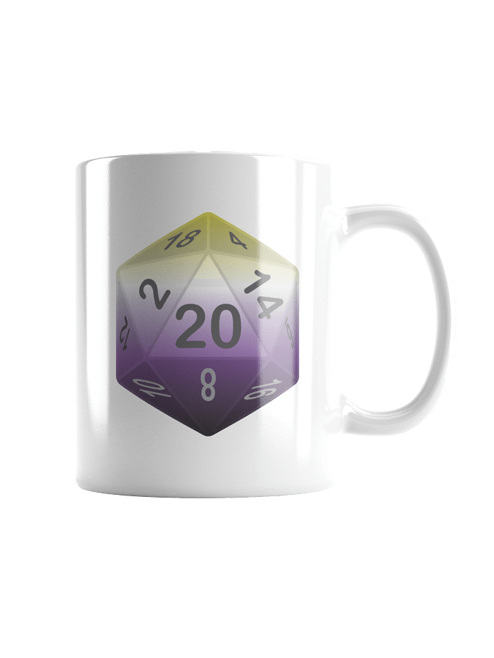 Non-binary Pride D20 Mug product image (1)
