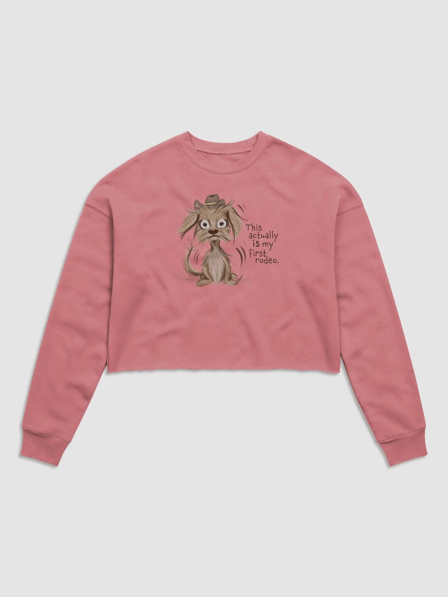 Anxious Pup Cropped Sweatshirt Mauve product image (1)